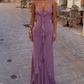 Sexy V Neck Lavender Long Prom Dresses Formal Evening Dress    cg25867