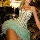 Sheath Straps Sequin Mint Green Short Formal Homecoming Dresses    cg25813