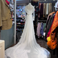 Modest Lace Wedding Dress Chiffon Long Sleeved Wedding Gown cg26350