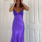Elegant V-neck Spaghetti Memriad Long Prom Dress     cg25185