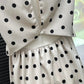 Lace Patchwork Satin Polka Dot A-Line Maxi Dress for Women Elegant Chic Birthday Party Outfit Evening Dress    cg25820