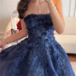 Custom Prom Dress Formal, Strapless A-line Floor-length Appliques Occasion Dresses Evening Dress   cg25897
