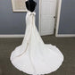 Ivory Satin Spaghetti Straps Open Back Sweet Train Wedding Dress, Formal Prom Dress  cg5690