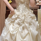 Organza Lace Vintage Wedding Dress Retro Prom Party Gowns    cg26311