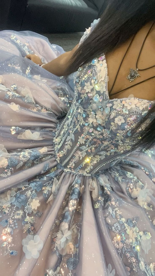 Sweet 16 Tulle Ball Gown Quinceñeara Dress With Beading cg26090