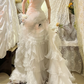 Sleeveless White Chiffon Wedding Dress Tiered Elegant Wedding Gowns cg26322