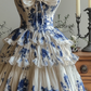 Blue Flora Chiffon Prom Party Dress Evening Dress Birthday Dress  cg26293