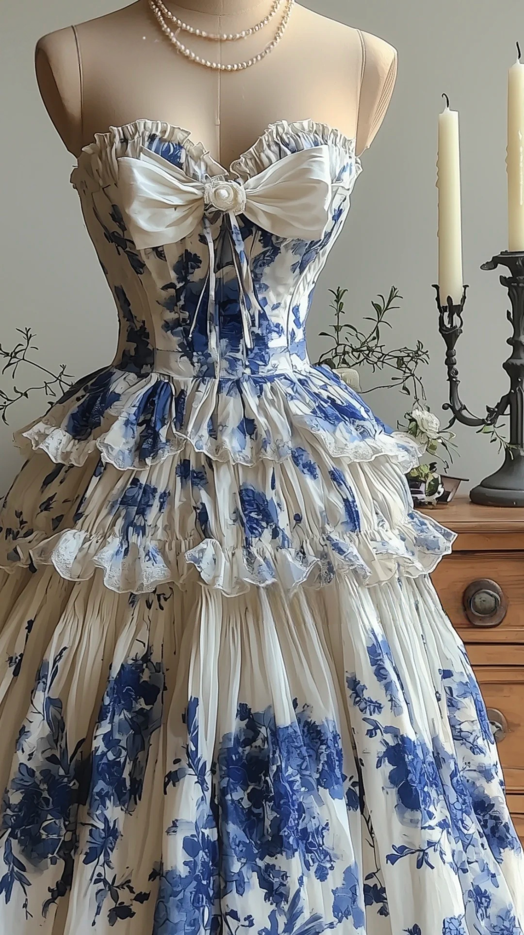 Blue Flora Chiffon Prom Party Dress Evening Dress Birthday Dress  cg26293