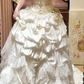 Elegant Lace Satin Wedding Dress Vintage Tiered Prom  Party Dress  cg26309