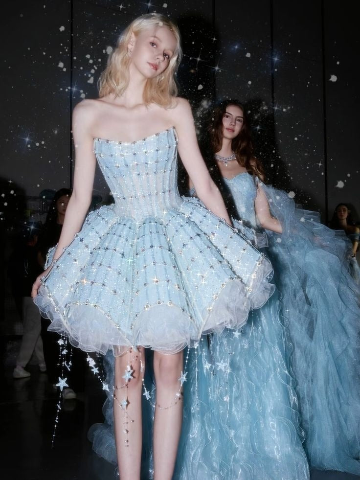 A Line Tulle Strapless Homecoming Dresses Short Prom Dress Short Party Dress    cg25951