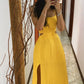 Yellow Simple Evening Dress Long Prom Party Dress    cg25632
