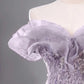 A Line Off The Shoulder Lilac Prom Dresses Long Evening Dress    cg25449