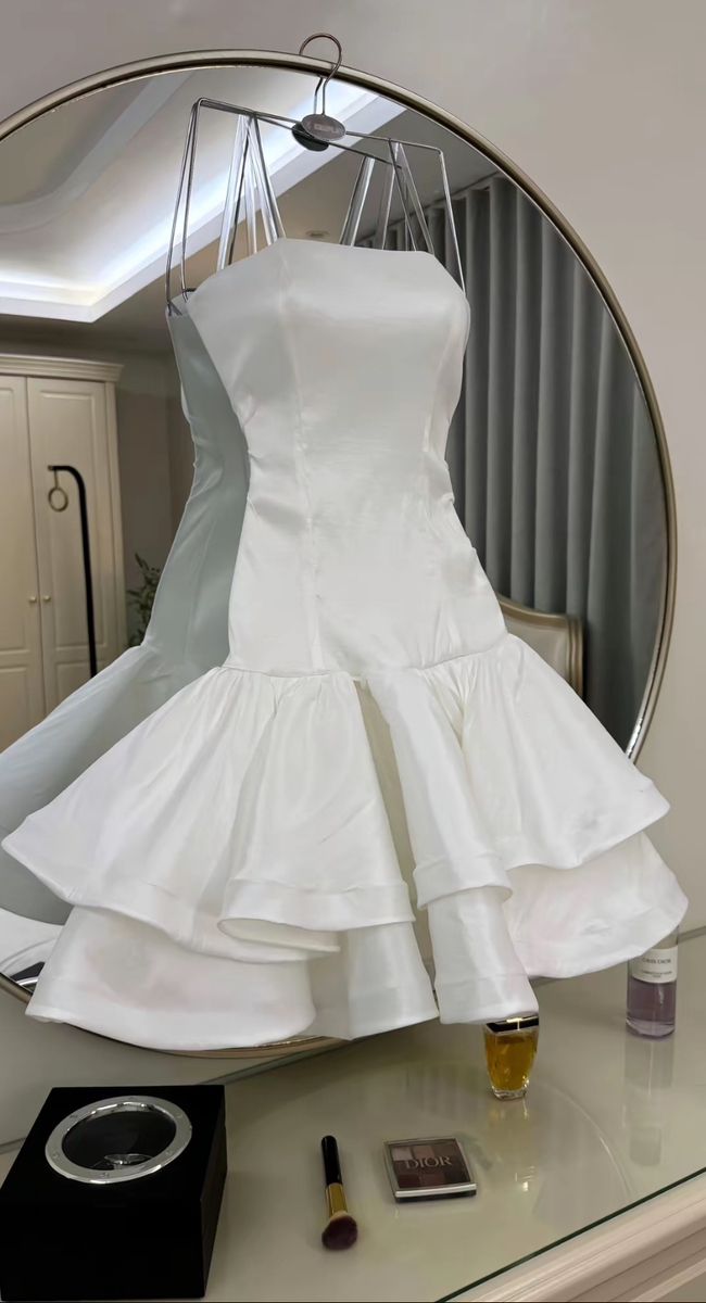 White Cocktail Dresses Homecoming Dress Short Prom Dress Party Dress    cg26014