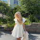 A Line White Short Party Dress Cocktail Dresses Homecoming Dress     cg25783