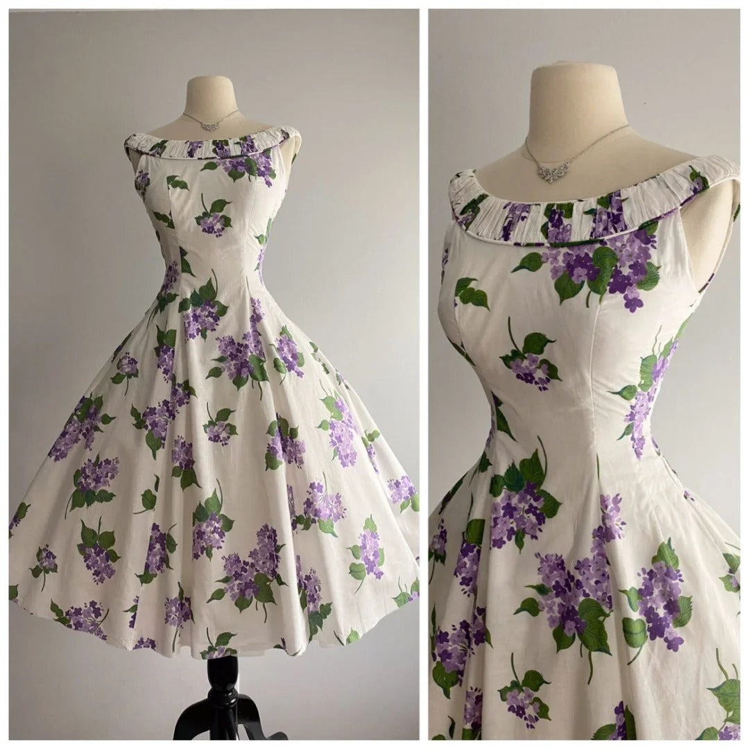 A Line Flower Print Short Party Dress Cocktail Dresses Homecoming Dress     cg25701