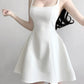 A Line White Short Simple Party Dress Homecoming Dress     cg25657