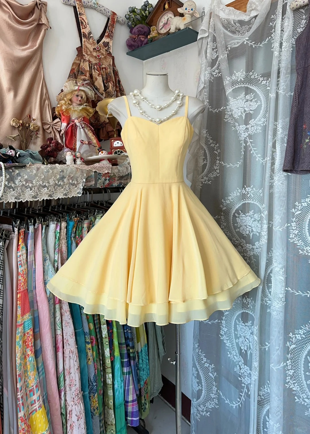 Yellow Short Party Dress Short Evening Dress      cg25540