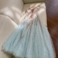 Blue Prom Party Dresses Unique Long Evening Dress Vintage Princess Dress   cg26006