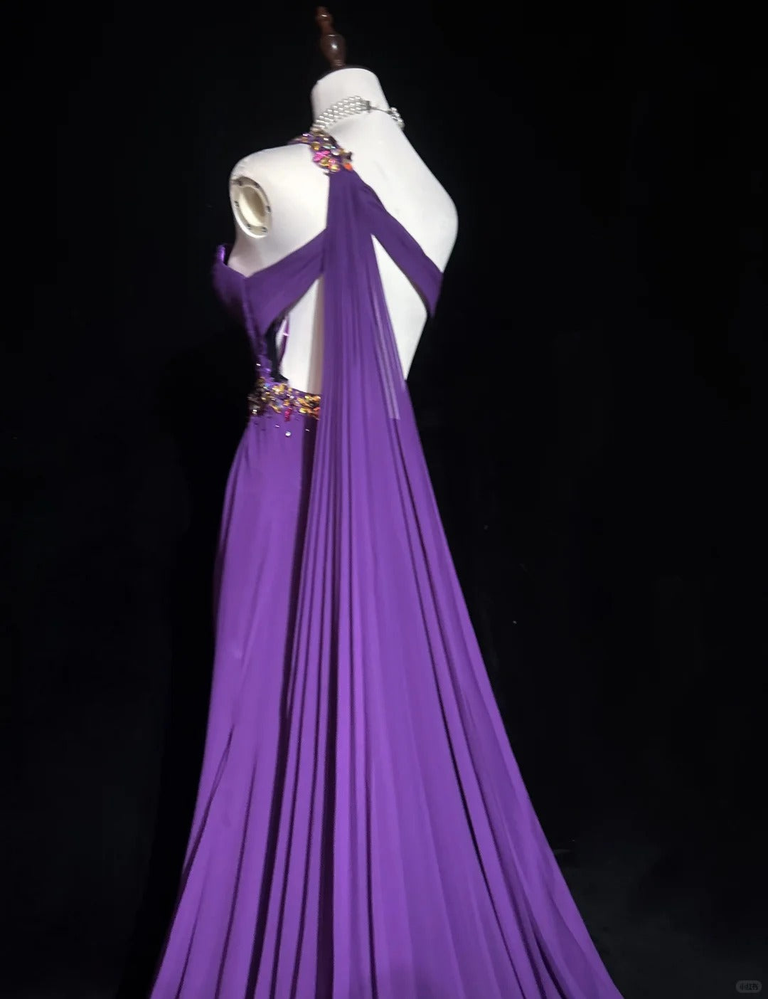 A Line Purple Formal Dress Vintage Long Party Dress Evening Dress Prom Dresses     cg25720