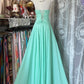 A Line Chiffon Lace Vintage Long Party Dress Evening Dress Prom Dresses     cg25748