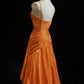A Line Orange Formal Dress Vintage Long Party Dress Evening Dress Prom Dresses     cg25718
