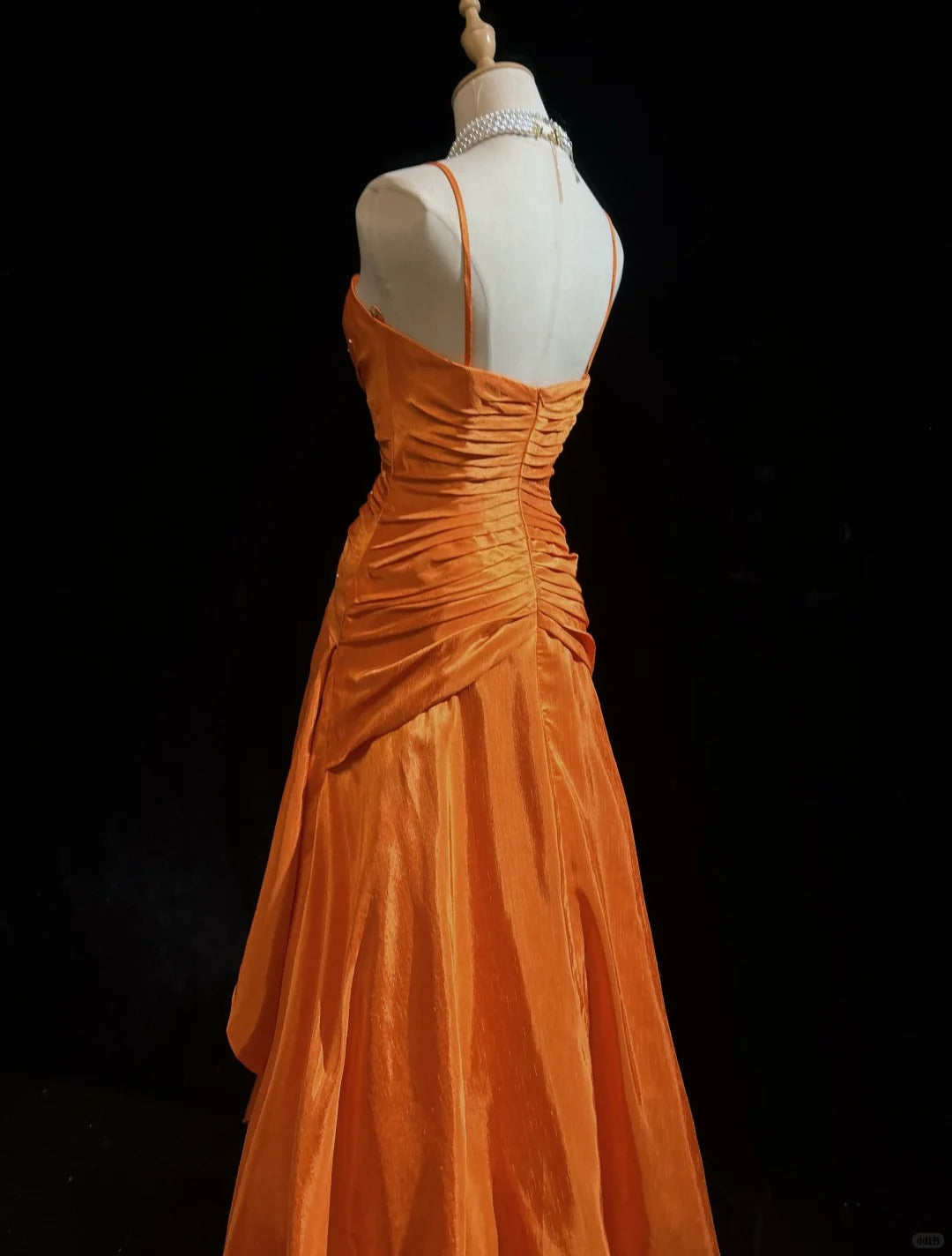 A Line Orange Formal Dress Vintage Long Party Dress Evening Dress Prom Dresses     cg25718