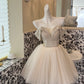 A Line Tulle Off Shoulder Short Party Dress Cocktail Dresses Homecoming Dress     cg25780