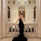 Black Mermaid Halter Long Prom Party Dresses Formal Evening Dress    cg25877