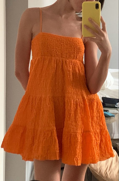 Orange A-Line Homecoming Dress Short Prom Dress Party Dress    cg25975