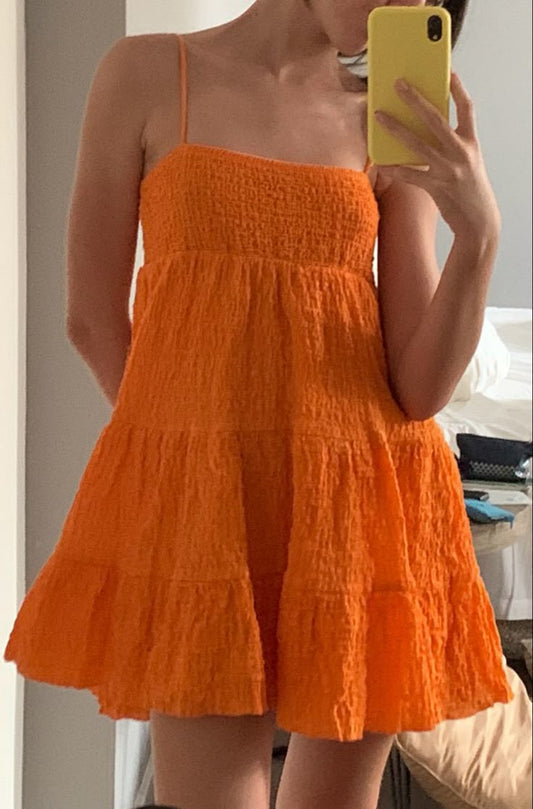 Orange A-Line Homecoming Dress Short Prom Dress Party Dress    cg25975