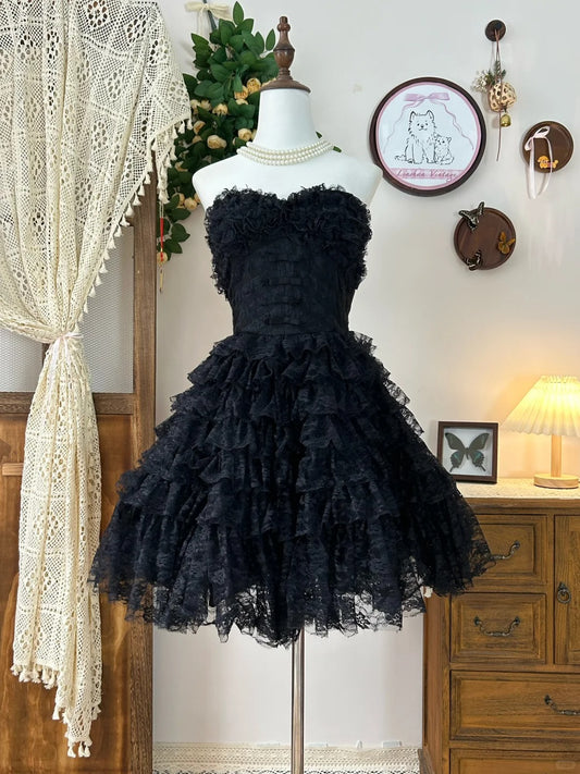 A Line Black Vintage Short Party Dress Cocktail Dresses Homecoming Dress     cg25828