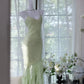 Green Mermaid Formal Dress Vintage Long Party Dress Evening Dress Prom Dresses     cg25711