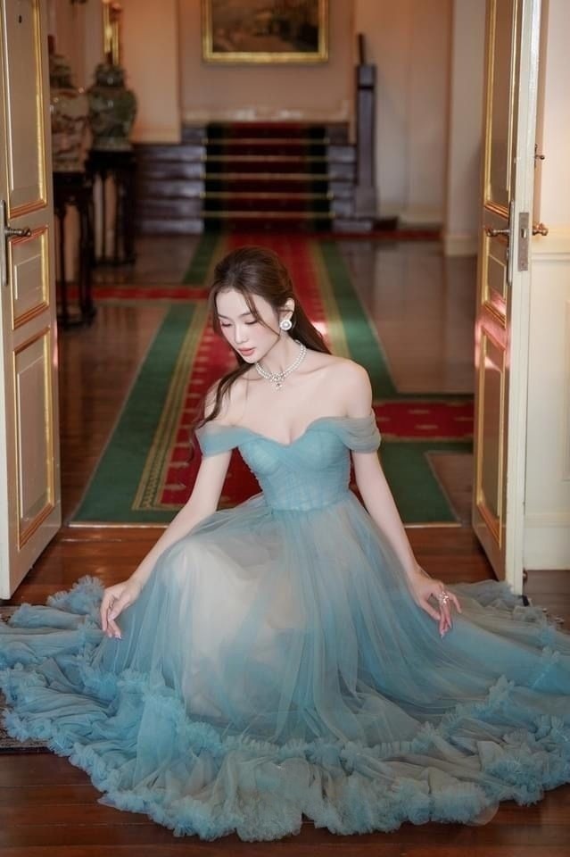 Off Shoulder Tulle Evening Dresses, Sleeveless Prom Party Gowns  cg25583