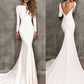 Mermaid Wedding Dress, Long Cowl Back Wedding Dress Wedding Gown    cg17124