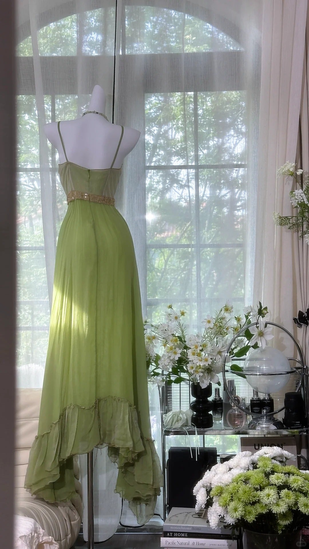 Green Long Vintage Prom Party Dresses Formal Evening Dress   cg25893