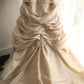 A Line Champagne Wedding Dress Sleeveless Long Princess Evening Dress   cg25941