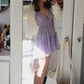 A Line Lilac Cocktail Dresses Homecoming Dress Short Prom Dress Party Dress    cg25999