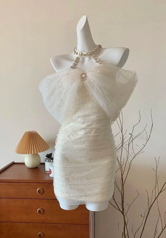 Off Shoulder Sheath Short Evening Party Dress Homecoming Gowns      cg25592