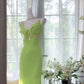 Green Mermaid Dress Vintage Party Dress Evening Dress Prom Dresses     cg25708