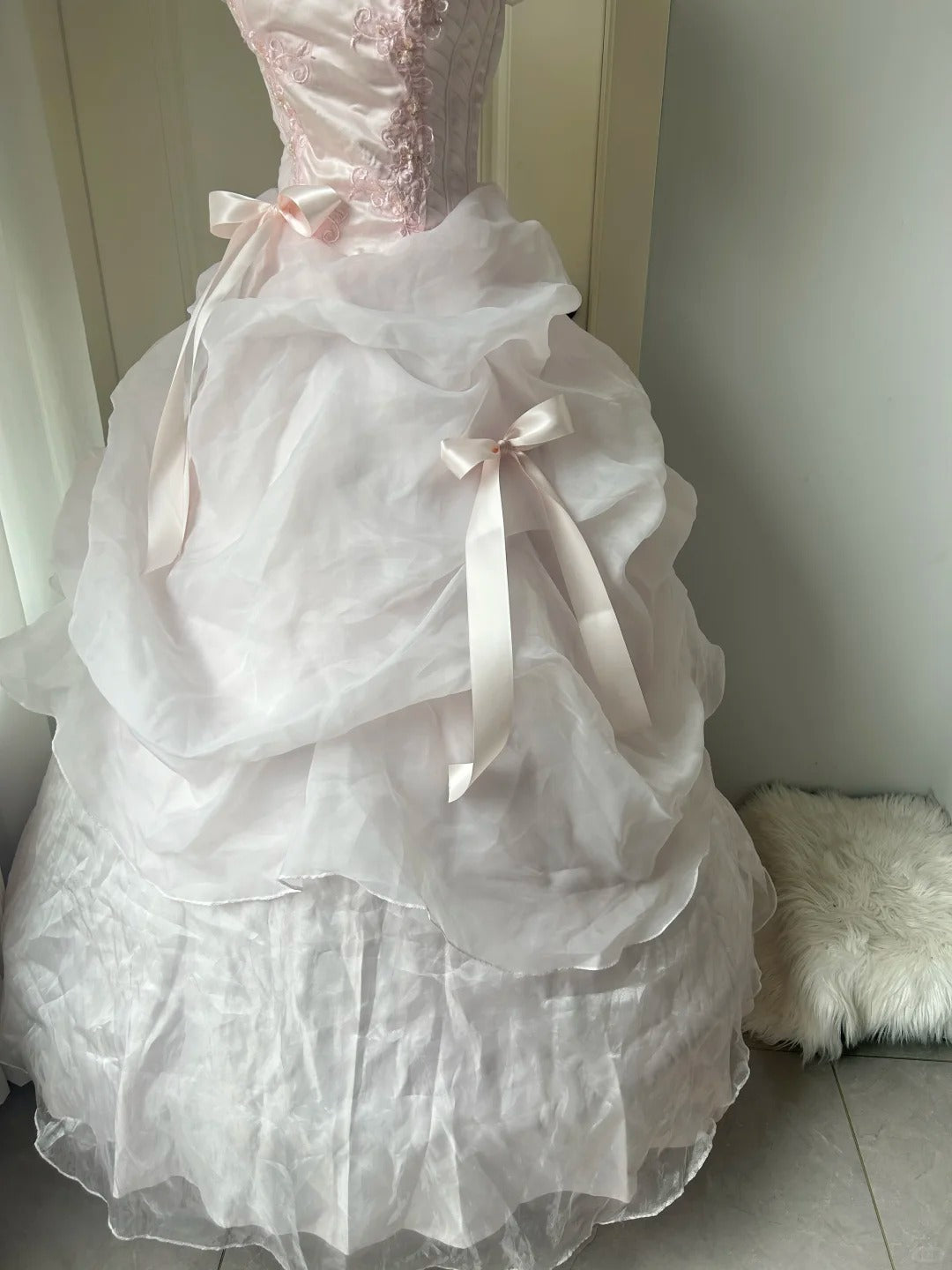 A Line Pink Prom Party Dresses Unique Long Evening Dress Vintage Princess Dress   cg25988