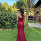 Burgundy Sequin Long Prom Dresses Charming Evening Dress    cg25394