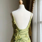 Green Backless Vintage Prom Party Dresses Unique Evening Dress   cg26049