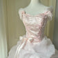 A Line Pink Prom Party Dresses Unique Long Evening Dress Vintage Princess Dress   cg25988