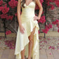 Yellow Evening Dress Sexy Prom Party Dress With Split    cg25643