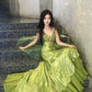 Vintage Evening Dresses,Mermaid Green Long Sleeveless Party Gowns  cg25543
