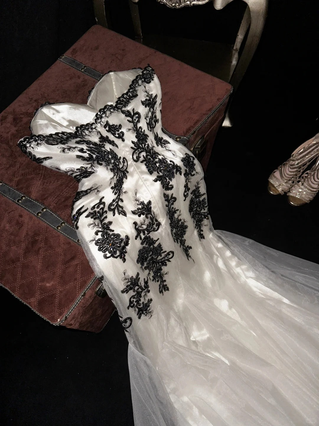 Vintage Strapless Long Prom Party Dresses Unique Evening Dress   cg26065