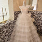 A Line Tulle Princess Evening Dress for Girls Long Party Gowns    cg25781