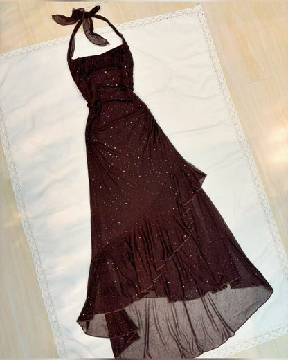 Sparkly Brown Long Prom Dress,Long Formal Dress Evening Dress    cg25445