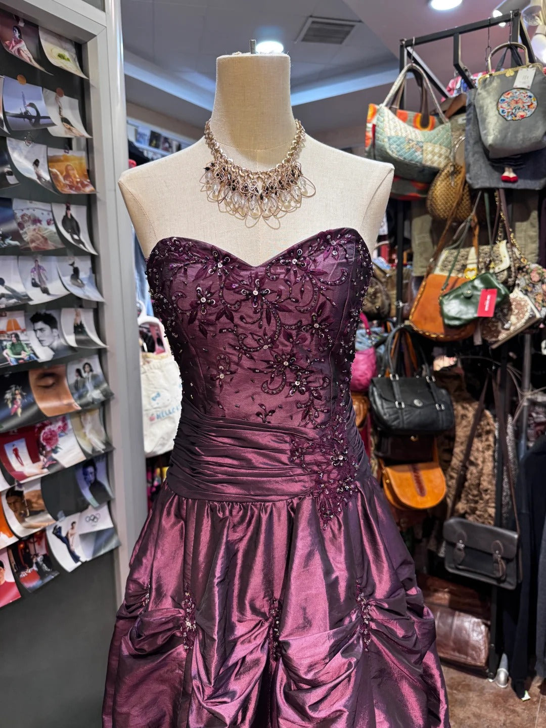 A Line Strapless Vintage Prom Dress Long Evening Party Gowns    cg25835