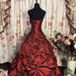 A Line Red Ball Gown Unique Long Evening Dress    cg25541